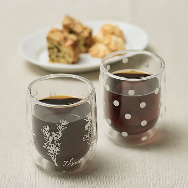 【WEB限定セット】耐熱ガラス ダブルウォールタンブラー ハーブのセット