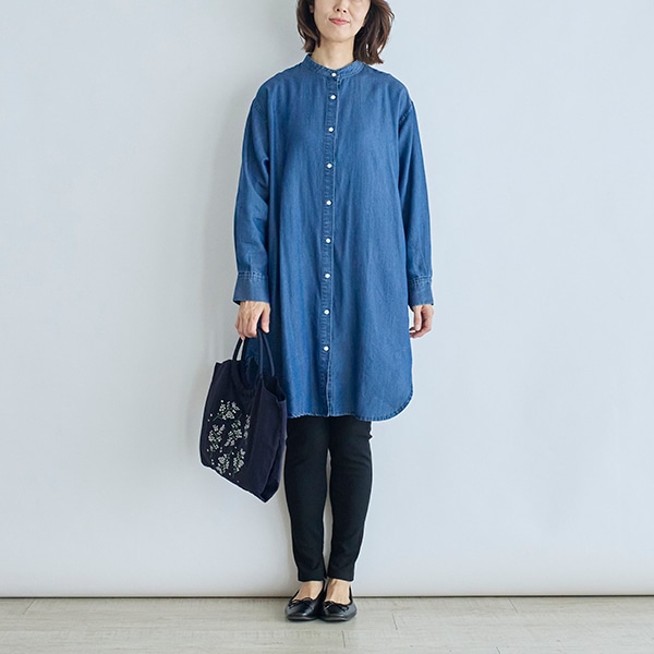 デニムロングシャツ