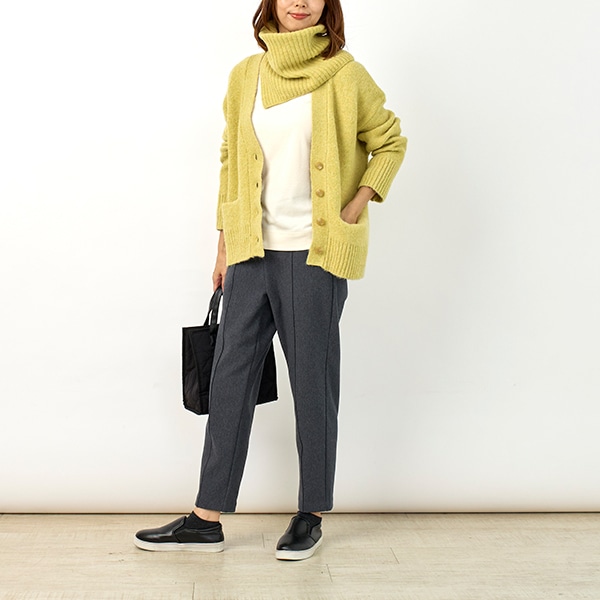 フォクシー　カシミヤカーディガン　Ｌ 美品 フォクシー カシミヤカーディガン L 美品（イエロー