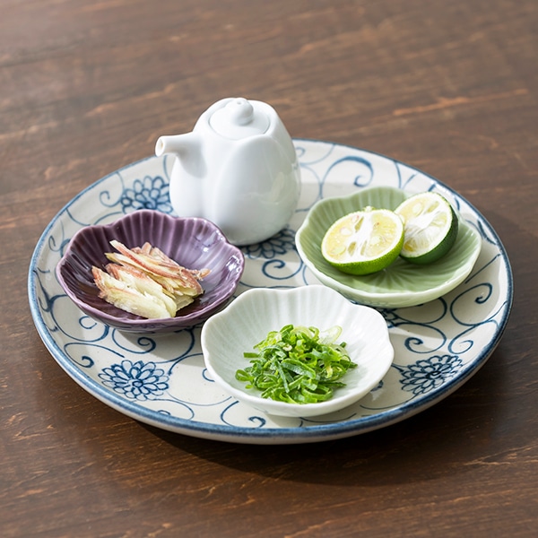 花型小皿 グリーン