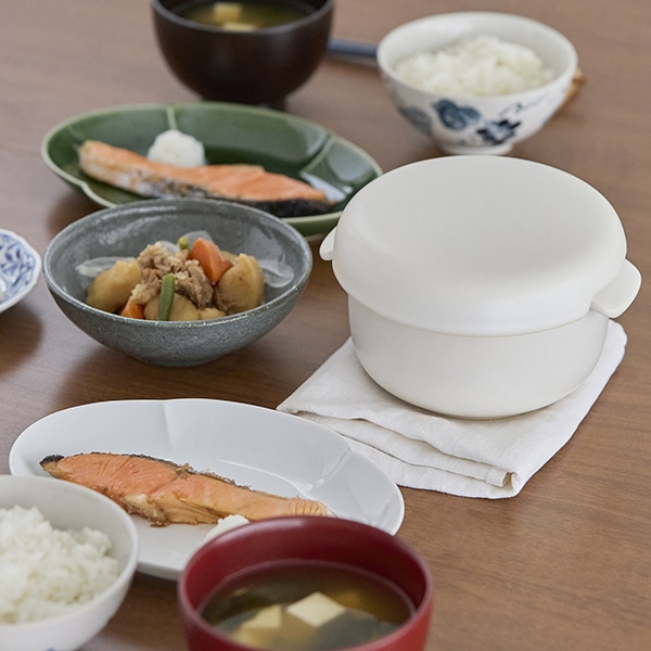 萬古焼 おひつ 小 白