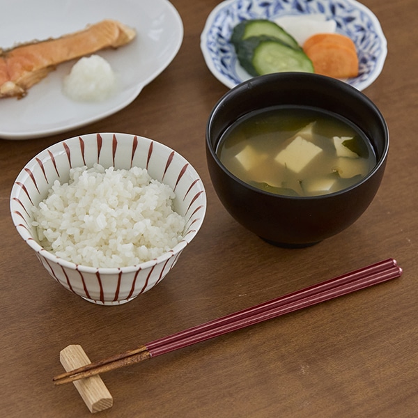 食洗機対応箸 透かし レッド