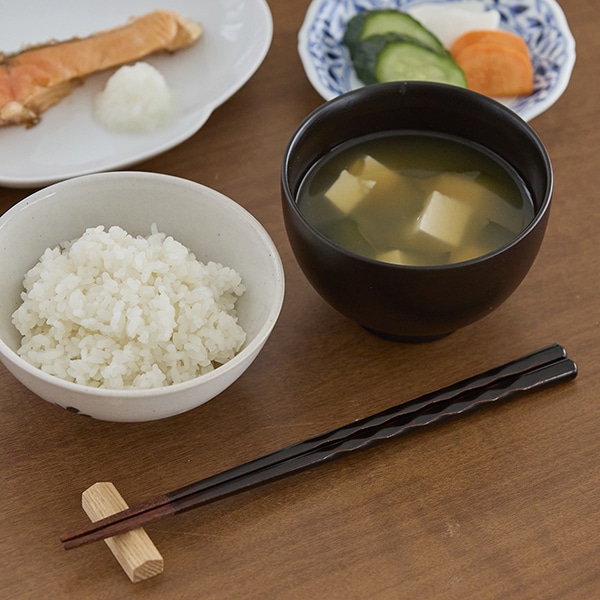 亀甲彫り箸 溜