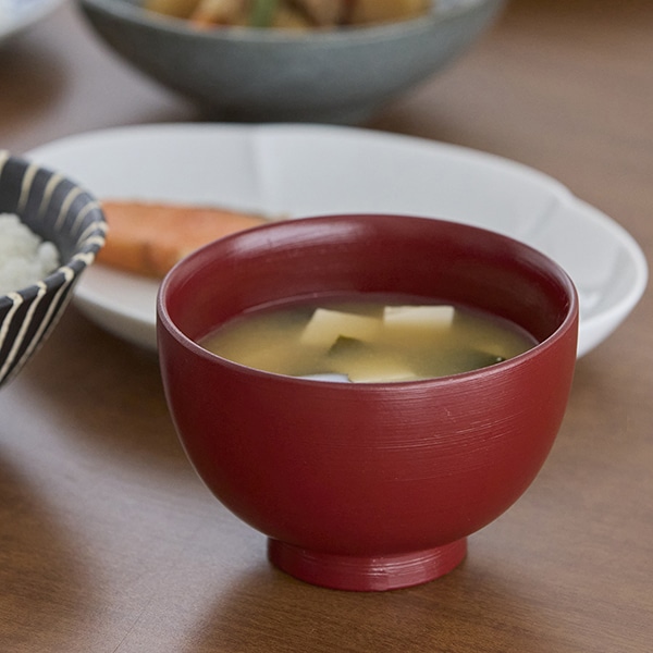 食洗機対応 刷毛目椀 根来