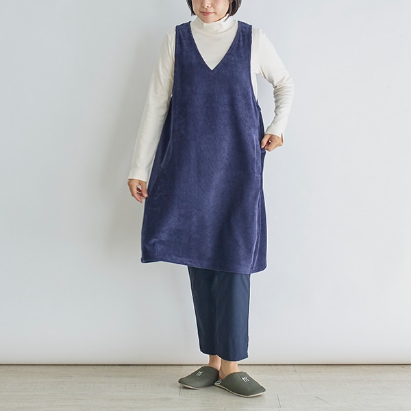 ニットコーデュロイチュニックエプロン