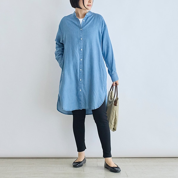デニムロングシャツ