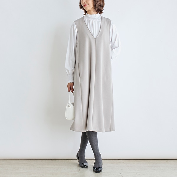 ダブルジャージージャンパースカート