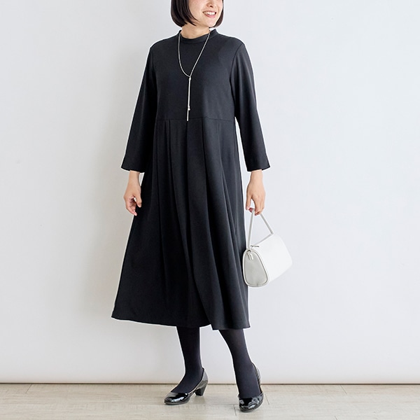 強撚スムースタック切り替えワンピース