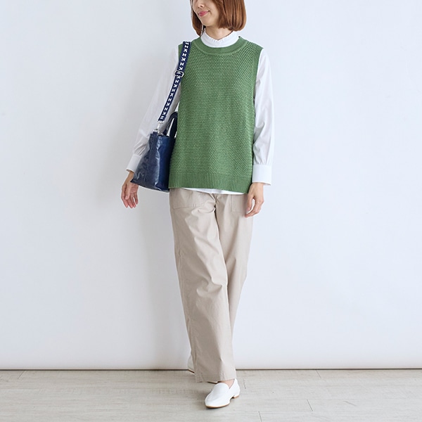 テープヤーンニットベスト