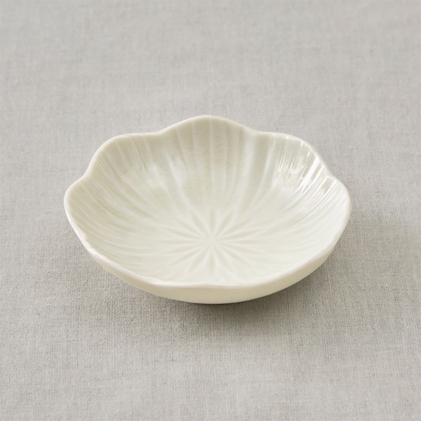 花型小皿 アイボリー