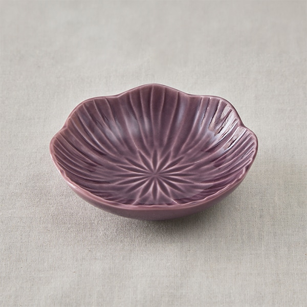 花型小皿 パープル