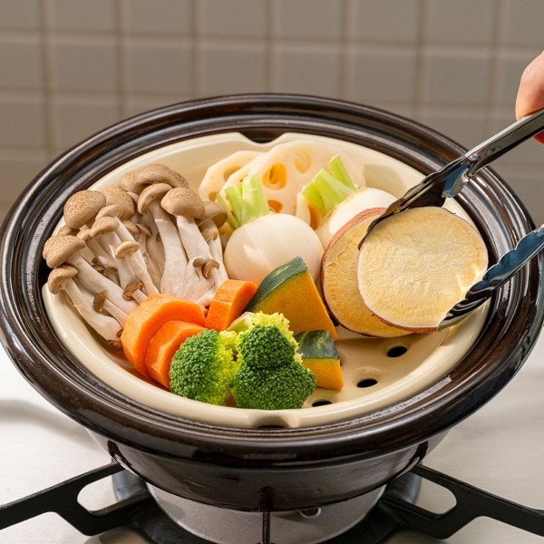 【WEB・一部店舗限定】伊賀丸土鍋 蒸し板付 大