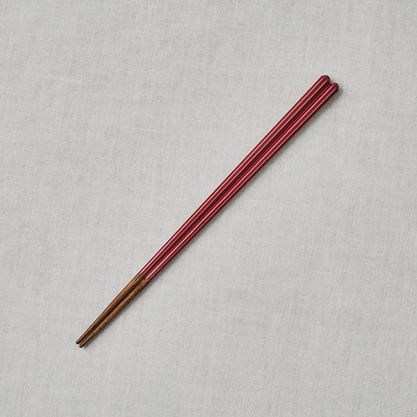 食洗機対応箸 透かし レッド