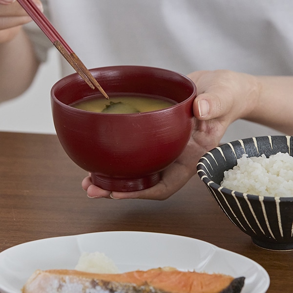 食洗機対応 刷毛目椀 根来