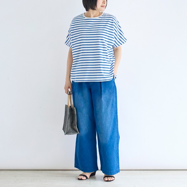 ハイゲージポンチボーダードルマンTシャツ