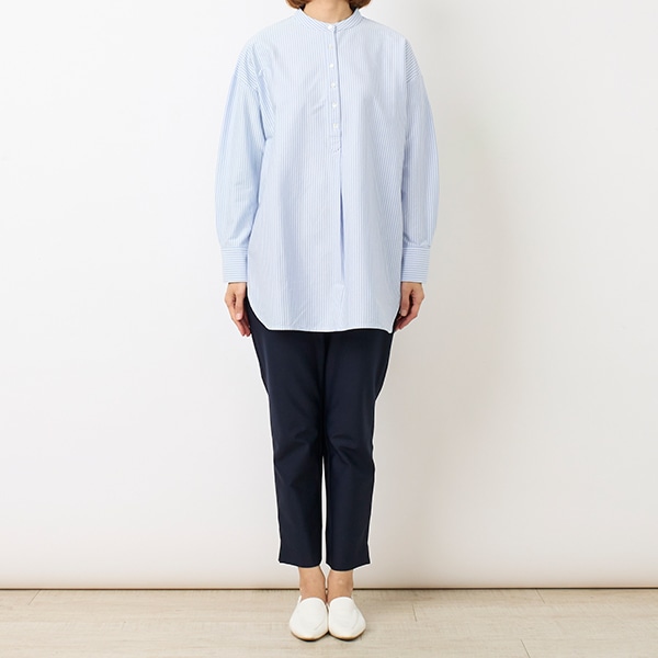 コットンスムースストライプチュニック