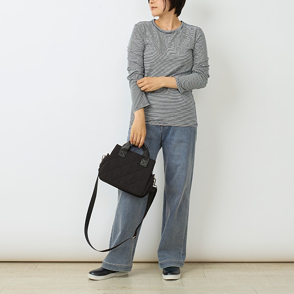 プレミアウォームボーダークルーネックTシャツ