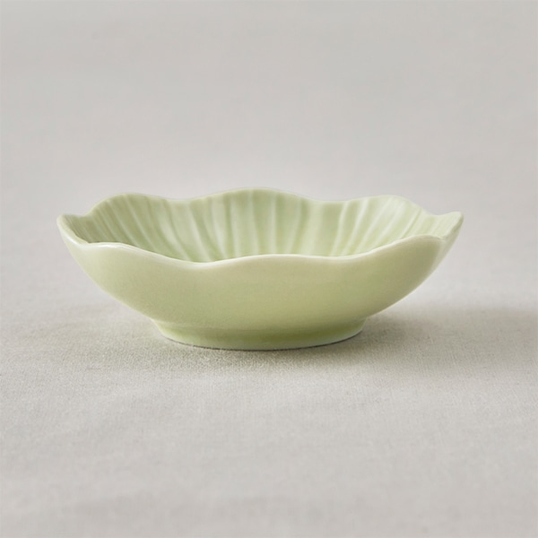 花型小皿 グリーン