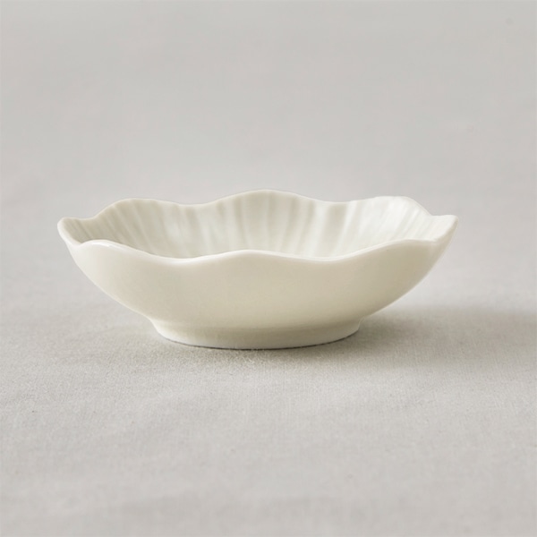 花型小皿 アイボリー