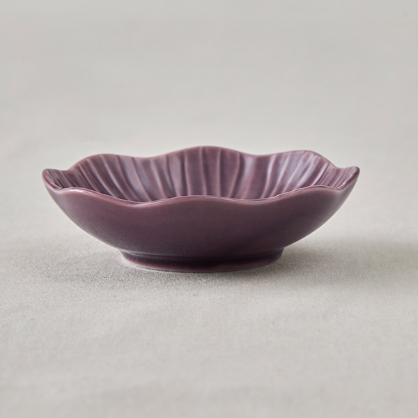 花型小皿 パープル