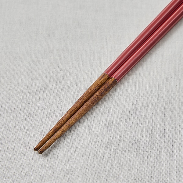 食洗機対応箸 透かし レッド