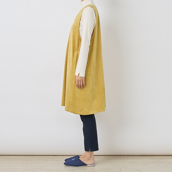 ニットコーデュロイチュニックエプロン