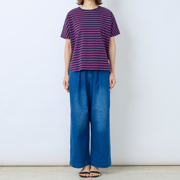 ハイゲージポンチボーダードルマンTシャツ