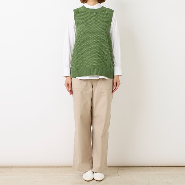 テープヤーンニットベスト
