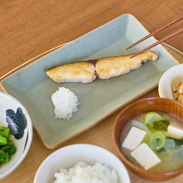 【WEB・一部店舗限定】信楽焼 長角皿 青磁