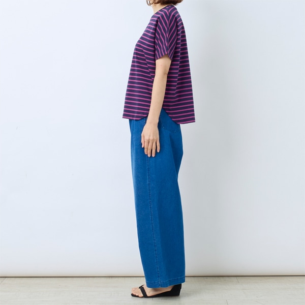 ハイゲージポンチボーダードルマンTシャツ