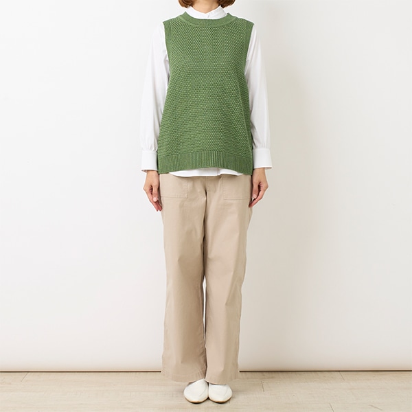 テープヤーンニットベスト