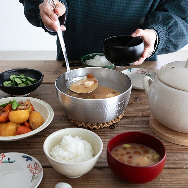 【WEB限定】中尾アルミ 打ち出しヤットコ鍋 18cm