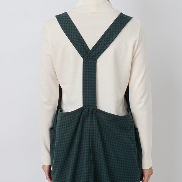 ギンガムチェックY字型エプロン