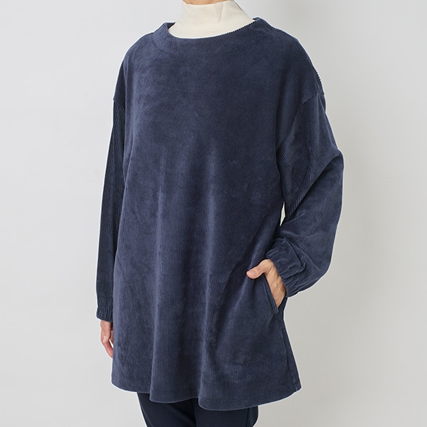 ニットコーデュロイスモック