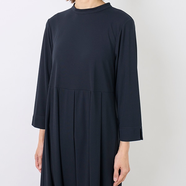 強撚スムースタック切り替えワンピース