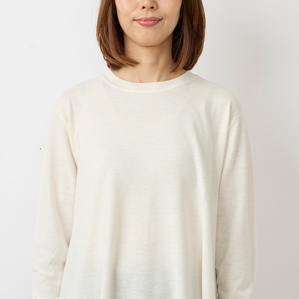 ウォッシャブルニットAラインプルオーバー