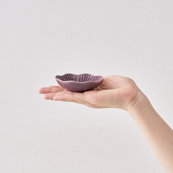 花型小皿 パープル