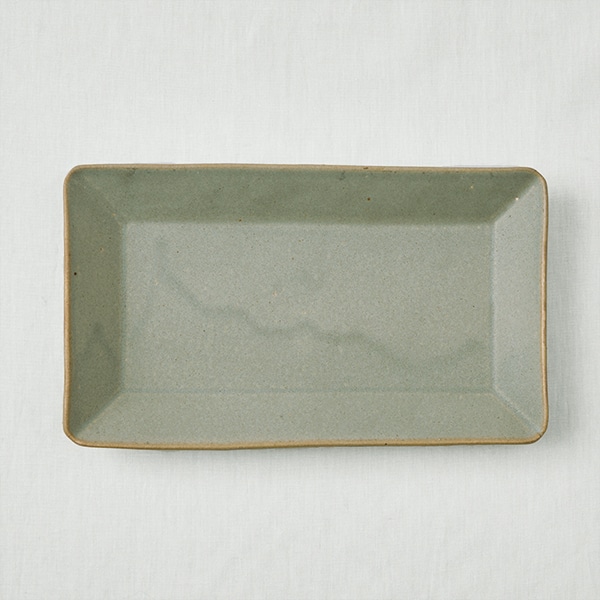 【WEB・一部店舗限定】信楽焼 長角皿 青磁