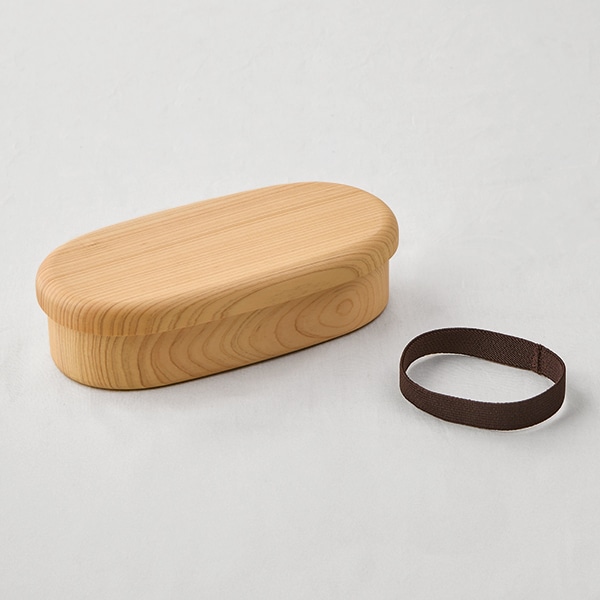 【WEB限定】ひのき くりぬき弁当箱 スリム