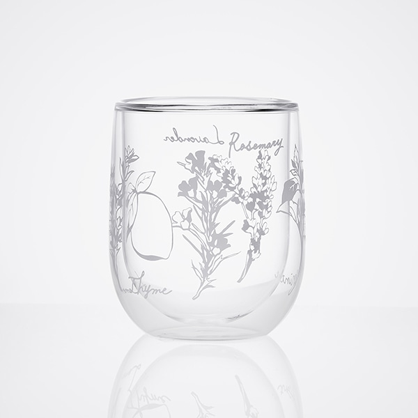 【WEB限定セット】耐熱ガラス ダブルウォールタンブラー ハーブのセット