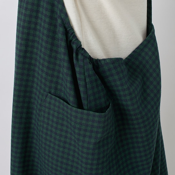 ギンガムチェックY字型エプロン