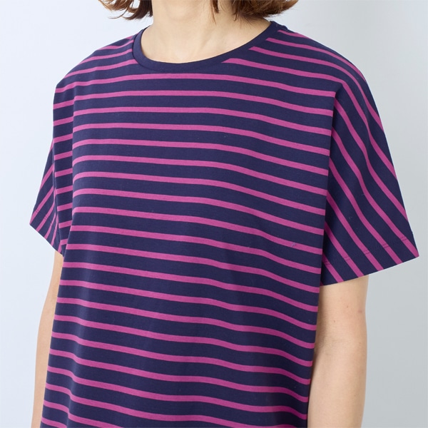 ハイゲージポンチボーダードルマンTシャツ