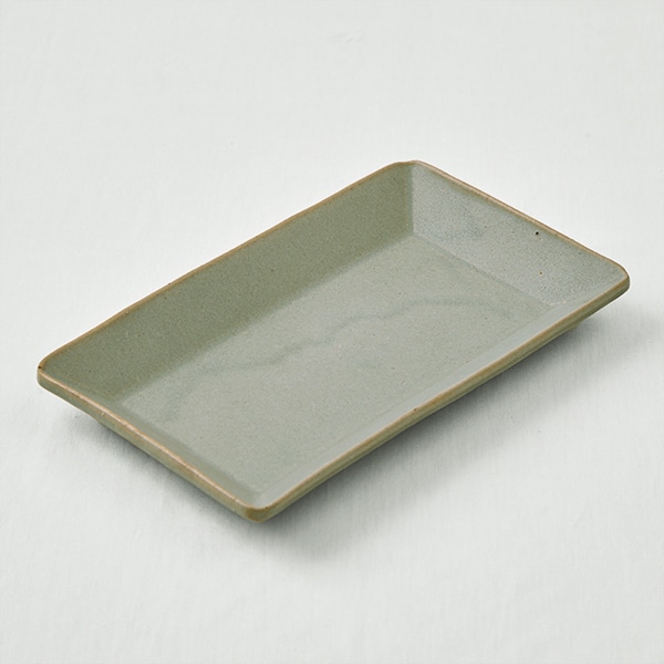 【WEB・一部店舗限定】信楽焼 長角皿 青磁