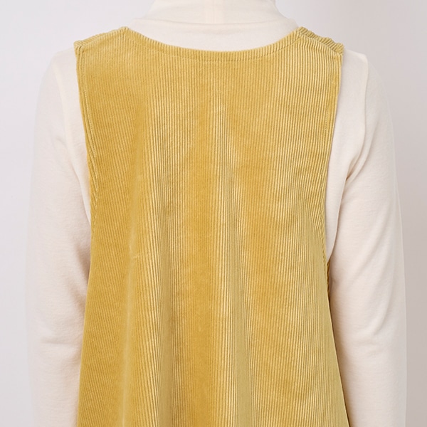 ニットコーデュロイチュニックエプロン