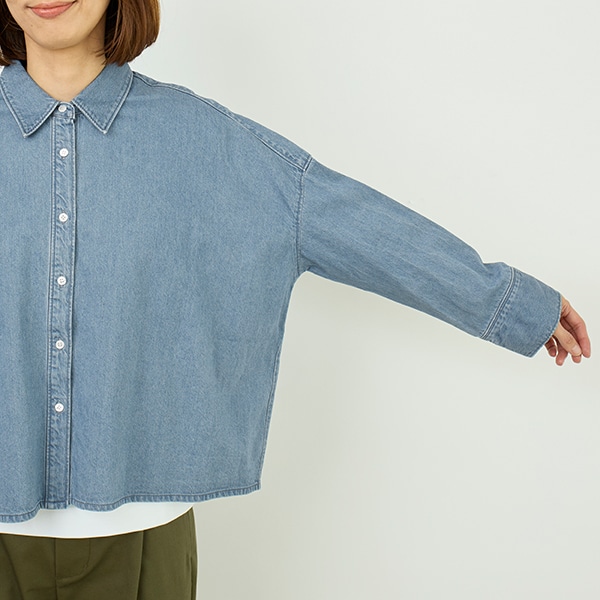 ライトオンスデニムシャツ(ネイビー)｜SALE（ファッション
