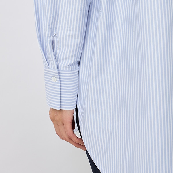 コットンスムースストライプチュニック