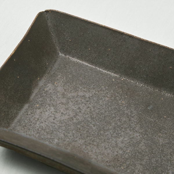 【WEB・一部店舗限定】信楽焼 長角皿 黒