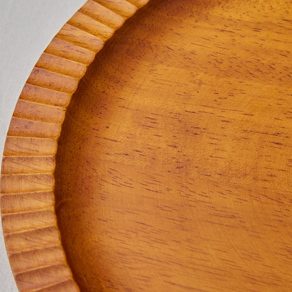 木製フリルプレート 22cm