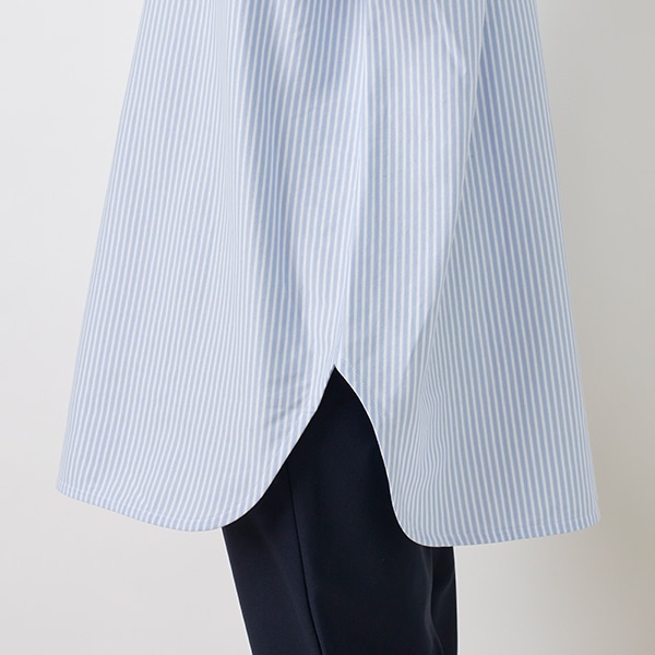 コットンスムースストライプチュニック