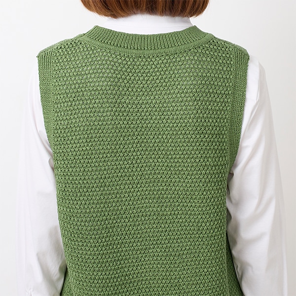 テープヤーンニットベスト